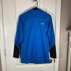 Under Armour Men's Medium Blue Long Sleeve Hoodie Performance Athletic Training